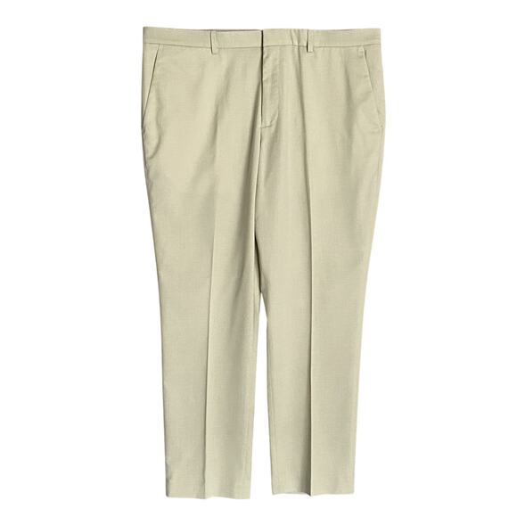 Perry Ellis Dress Pants Men's 38x30 Portfolio Slim Fit Flat Front Sand NEW - Picture 2 of 14